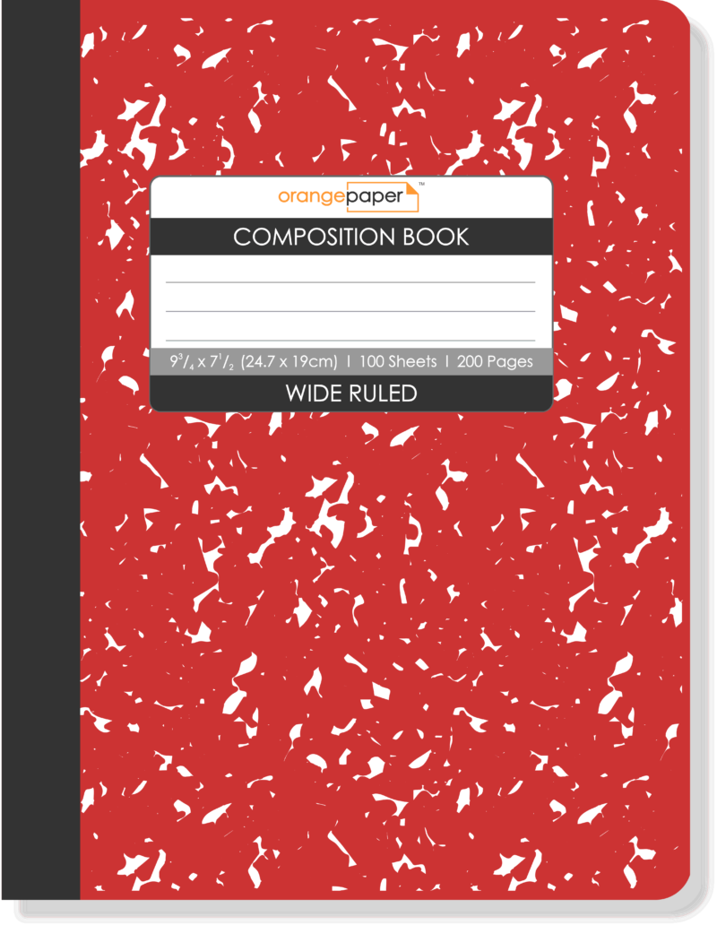 Color Marble Composition Book, Wide Ruled, 100 Sheets, 24.7 x 19 cm - Image 4