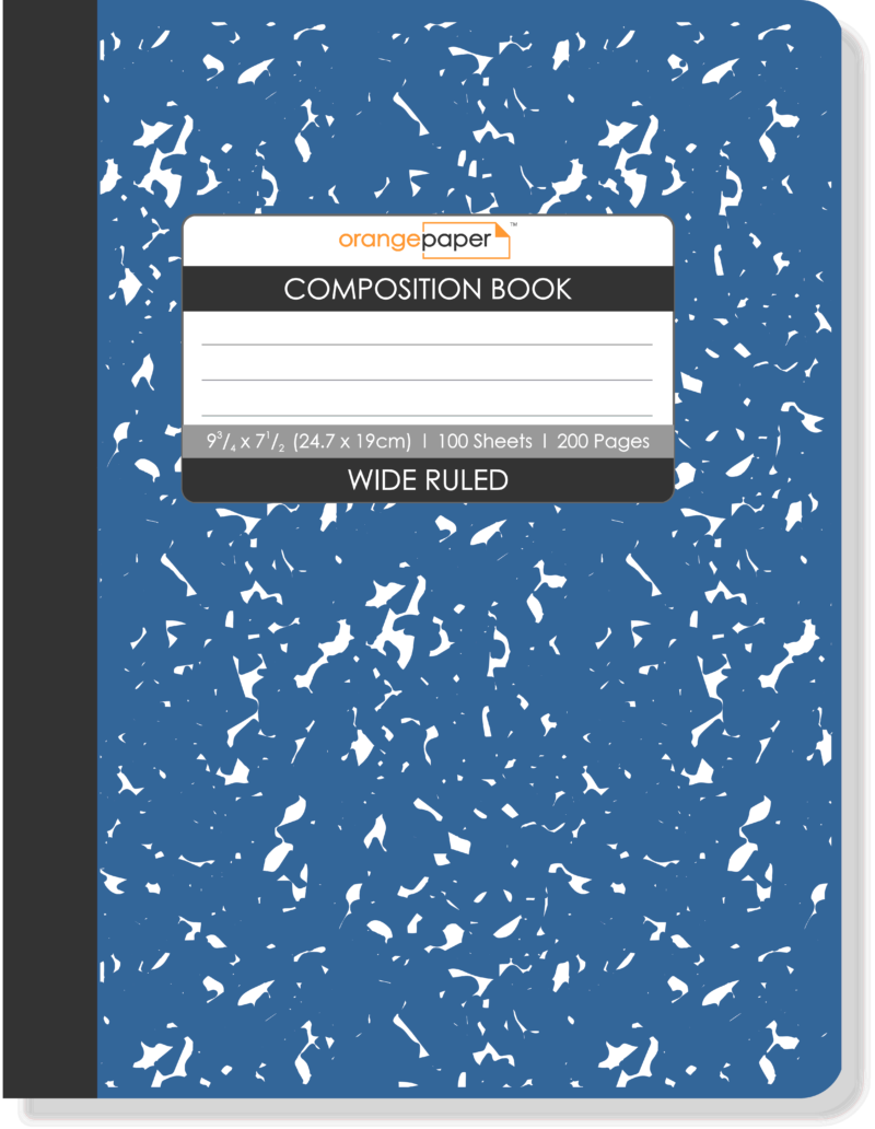 Color Marble Composition Book, Wide Ruled, 100 Sheets, 24.7 x 19 cm - Image 3
