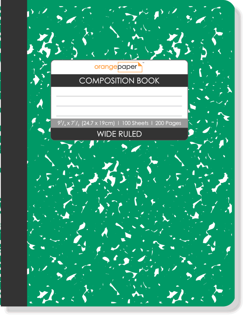 Color Marble Composition Book, Wide Ruled, 100 Sheets, 24.7 x 19 cm - Image 2