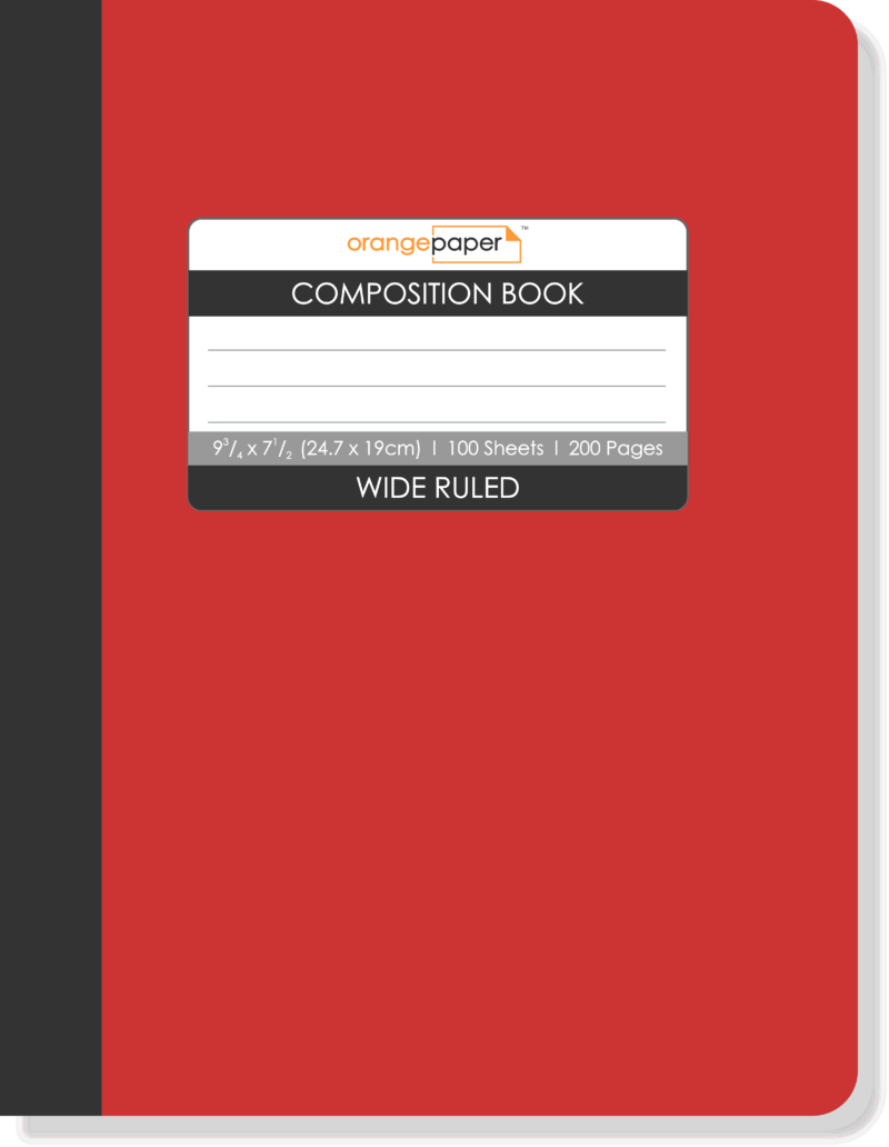 Solid Color Composition Book, Wide Ruled, 100 Sheets, 24.7 x 19 cm - Image 3