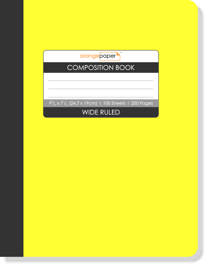 Solid Color Composition Book, Wide Ruled, 100 Sheets, 24.7 x 19 cm - Image 2