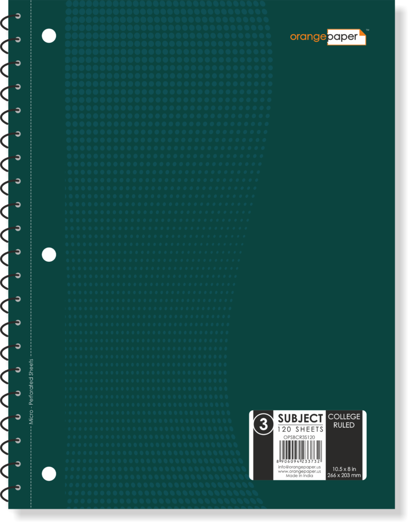 3 Subject book, college Ruled, 120 Sheets, 10.5 x 8 in - Image 2