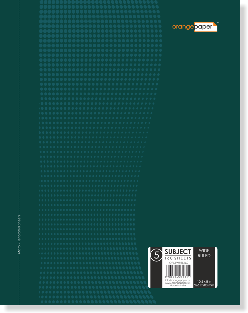 5 Subject Book, Wide Ruled, 160 Sheets, 10.5 x 8 in - Image 4