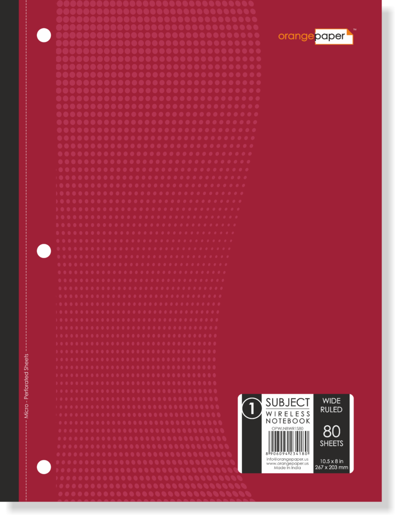 1 Subject Book, Wide Ruled, 80 Sheets, 10.5 x 8 in, wireles - Image 3