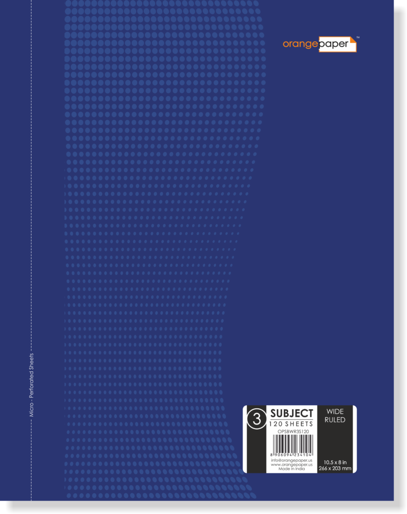3 Subject Book, Wide Ruled, 120 Sheets, 10.5 x 8 in - Image 4