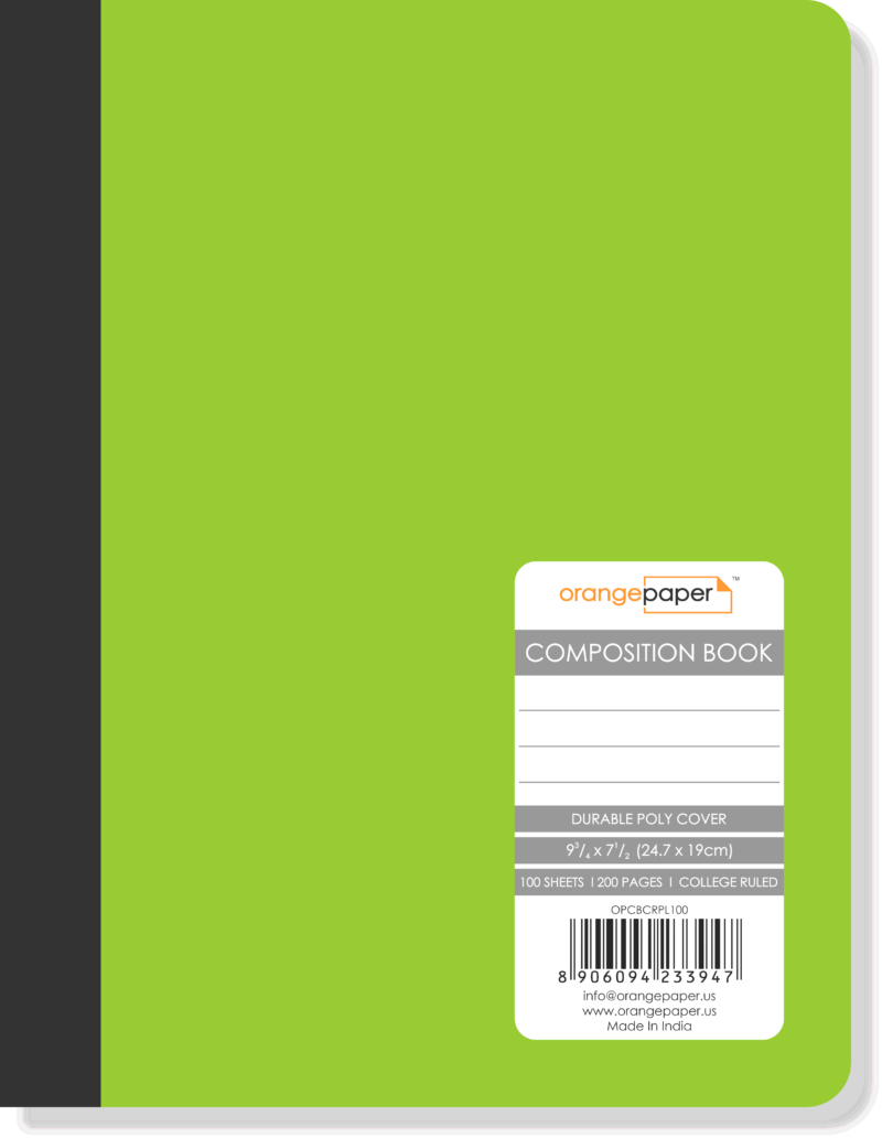 Poly Composition Book, College Ruled, 80/100 Sheets, 24.7 x 19 cm - Image 3