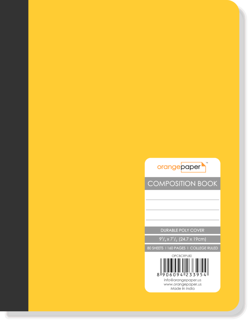 Poly Composition Book, College Ruled, 80/100 Sheets, 24.7 x 19 cm - Image 5