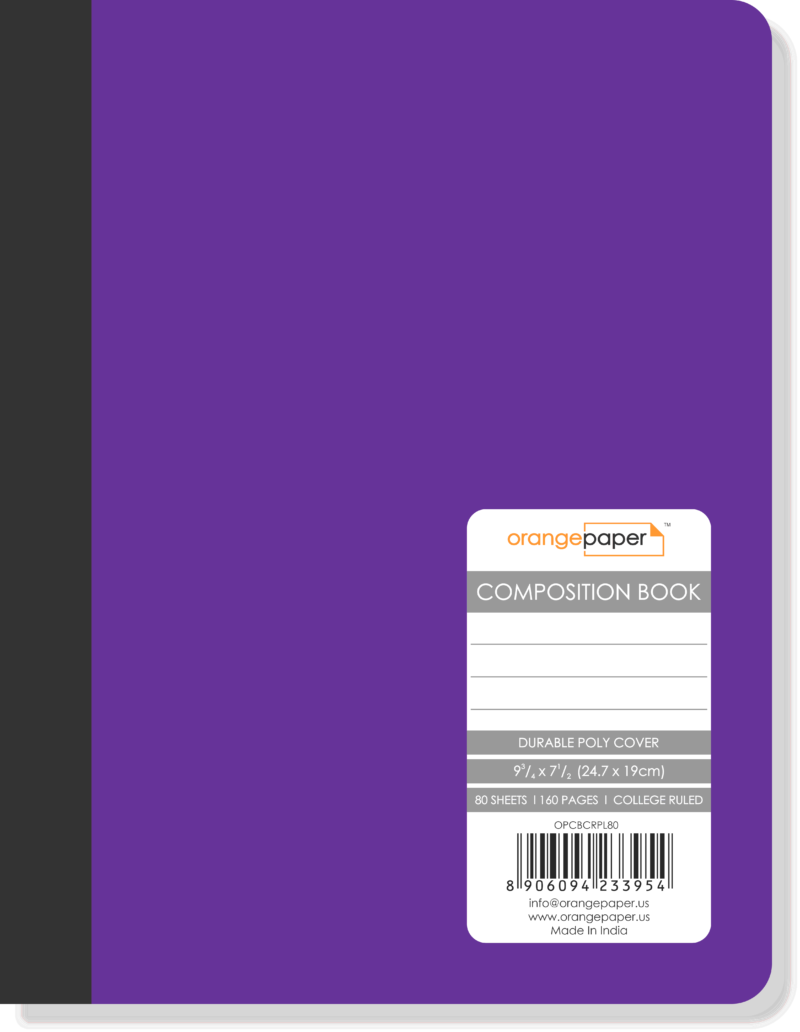 Poly Composition Book, College Ruled, 80/100 Sheets, 24.7 x 19 cm - Image 6