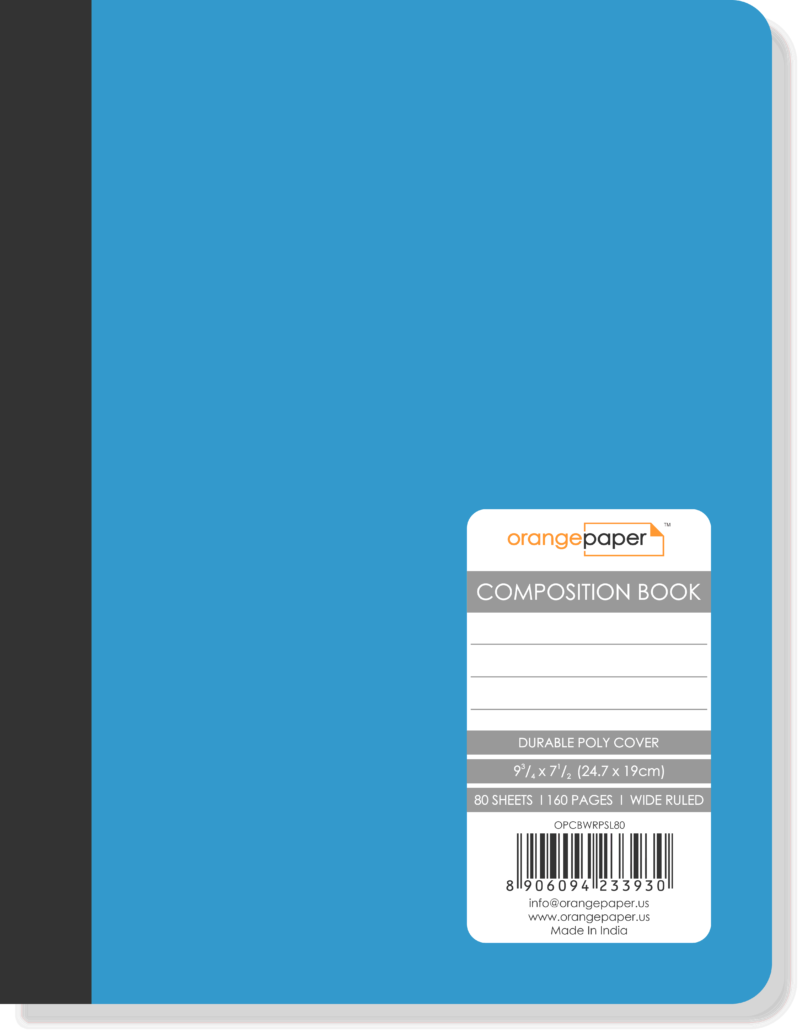 Poly Composition Book, Wide Ruled, 80/100 Sheets, 24.7 x 19 cm - Image 2