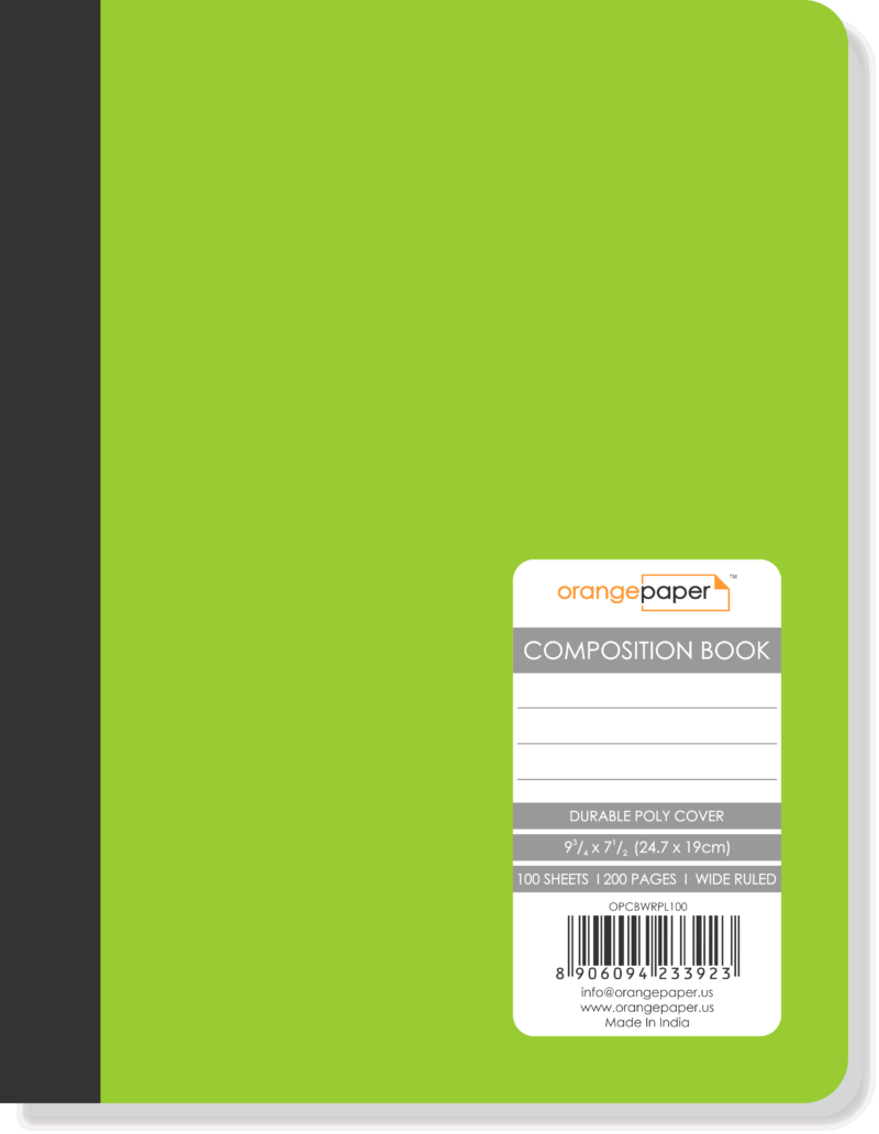 Poly Composition Book, Wide Ruled, 80/100 Sheets, 24.7 x 19 cm - Image 3