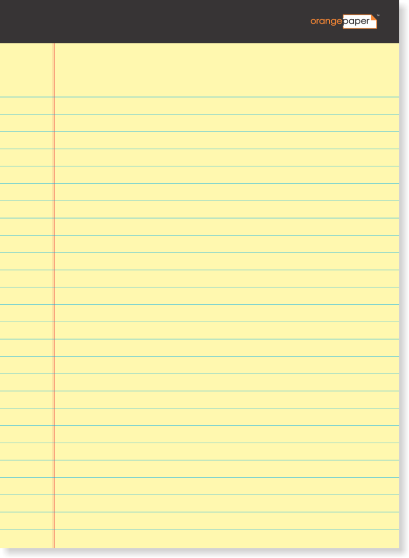 Jr.Legal pad, 80 Sheets, Yellow, 5 x 8"