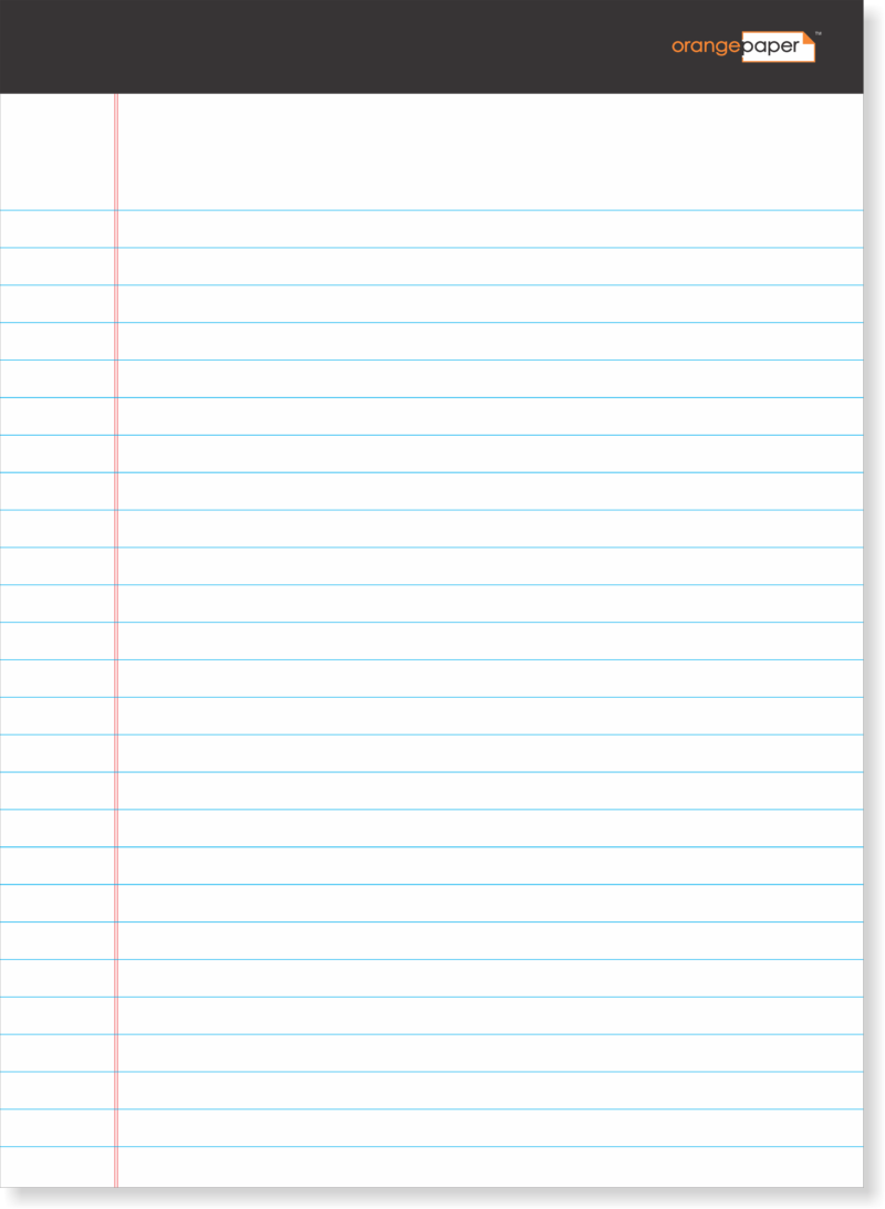 Jr.Legal pad, 80 Sheets, White, 5" x 8"