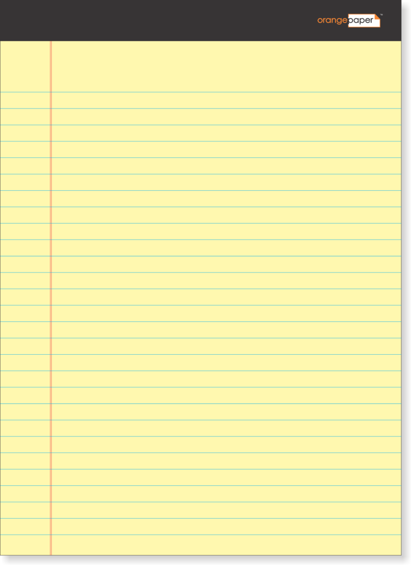 Legal pad, 80 Sheets, 11 3/4 x 8 1/2 in