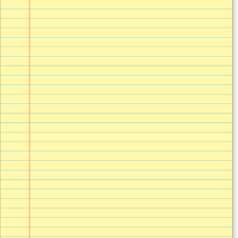 Legal pad, 80 Sheets, 11 3/4 x 8 1/2 in