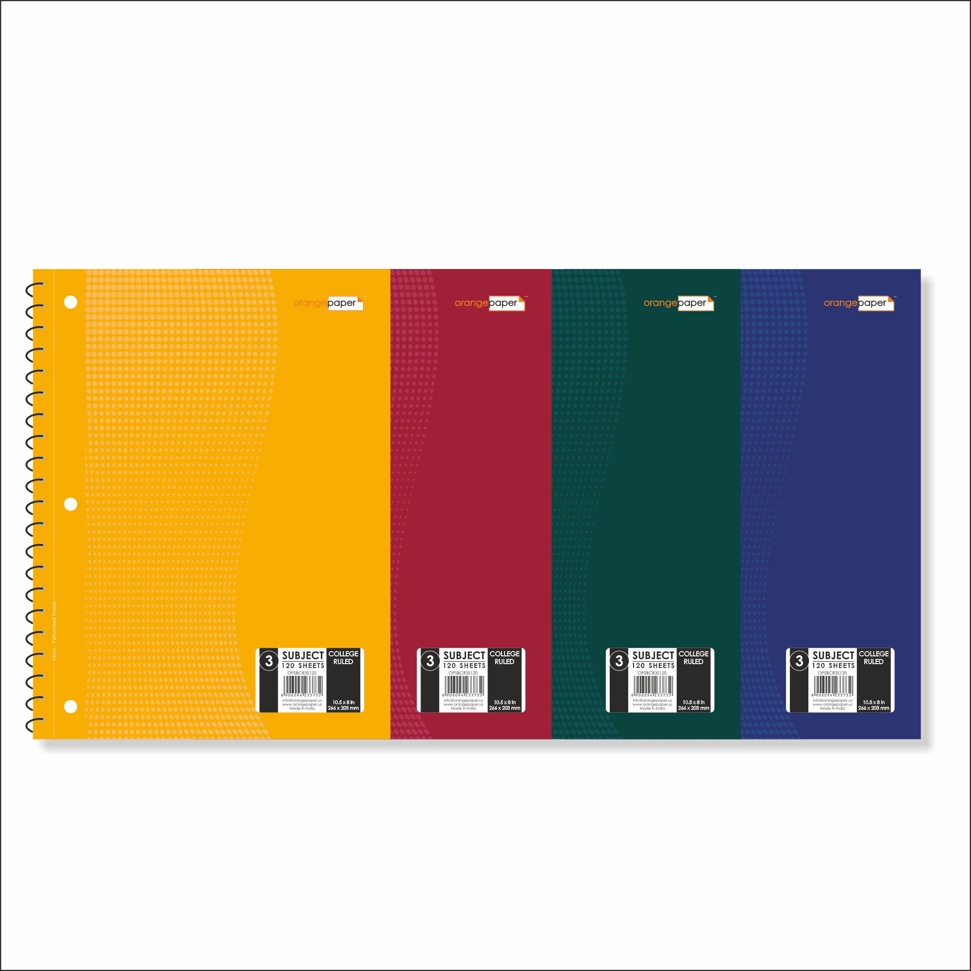 3 Subject Book, College Ruled, 120 Sheets, 10.5 x 8 in - Image 5
