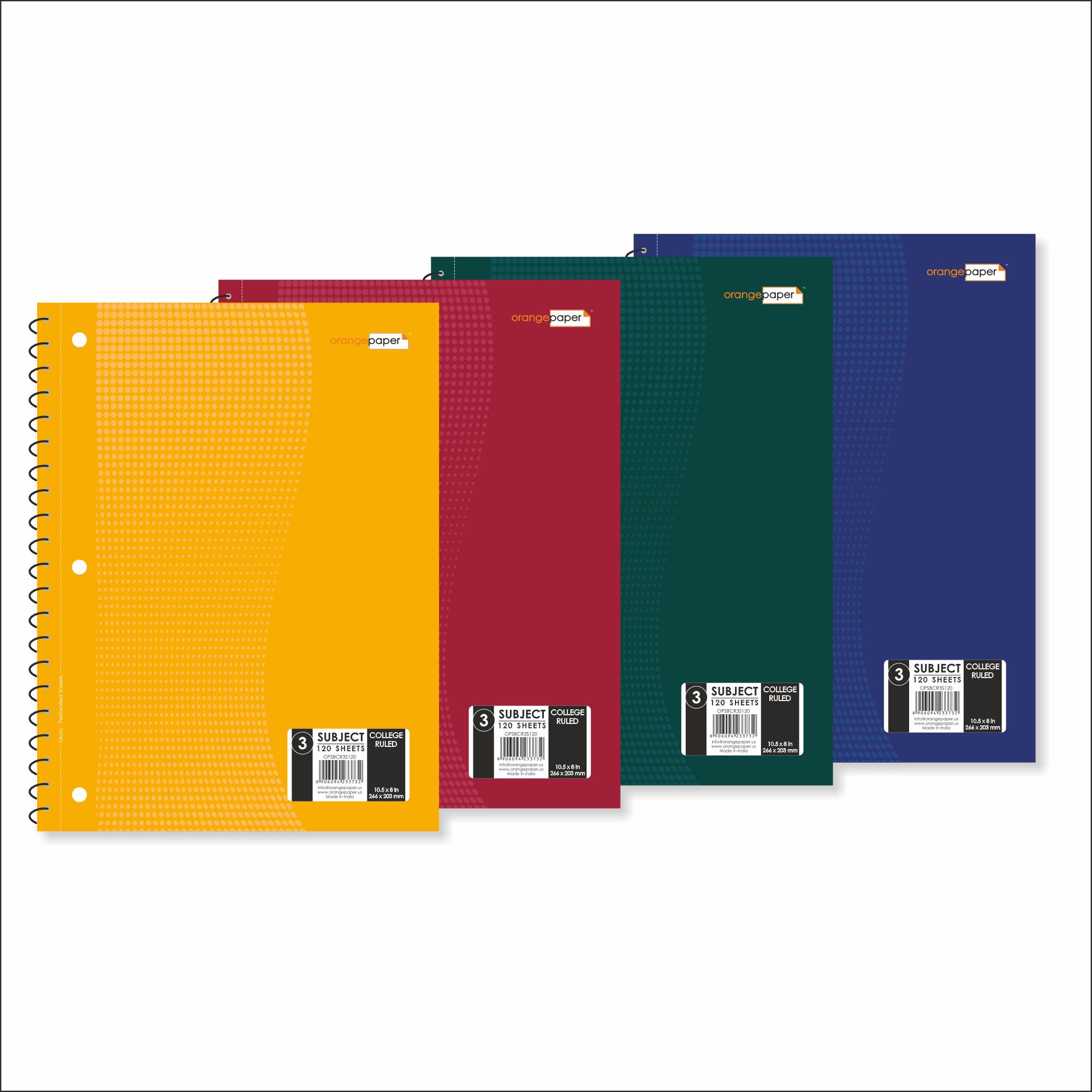 3 Subject Book, College Ruled, 120 Sheets, 10.5 x 8 in - Image 4
